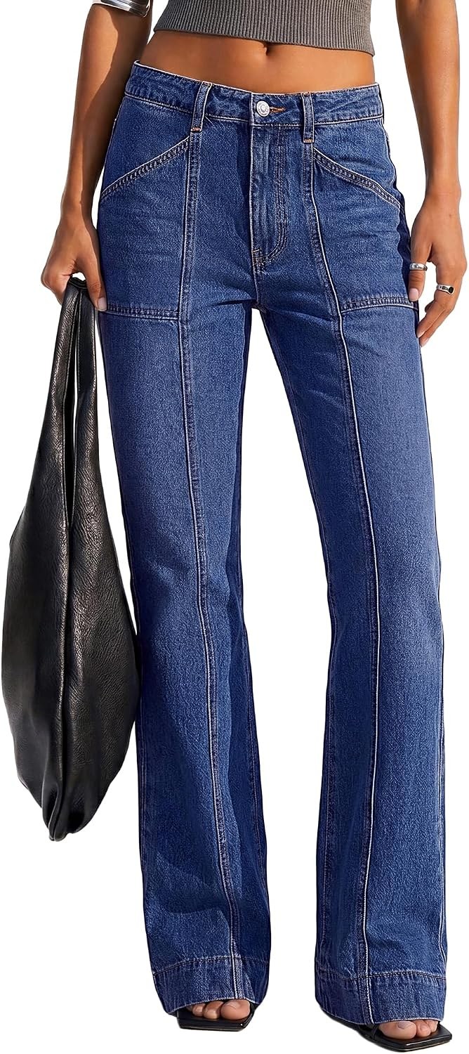 BTFBM straight-leg stretch denim jeans